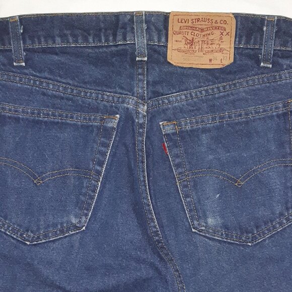 Men's Levi's 505-0217 * Dark-Wash Blue Jeans * Nice, Going-out Jeans * - Picture 7 of 9